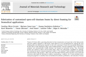 Fabrication of customized open-cell titanium foams by direct foaming for biomedical applications